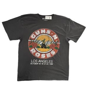Guns N' Roses Los Angeles 1989 Tour Graphic T-Shirt Rock‎ Band Tee L/XL